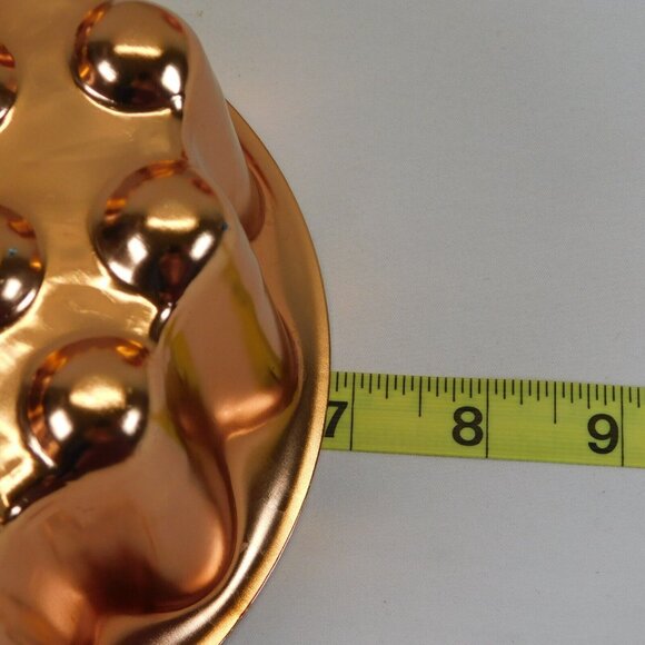 Lot of 2 Fluted Dimpled Copper 4 Cups Round Jell-O Cake Mold Vintage - Picture 8 of 8